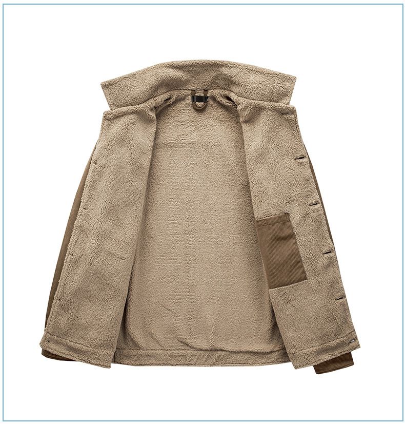 Men's Plus-Size Corduroy Winter Jacket – Lambswool-Lined Thick Coat For Cold Weather_voghion.com