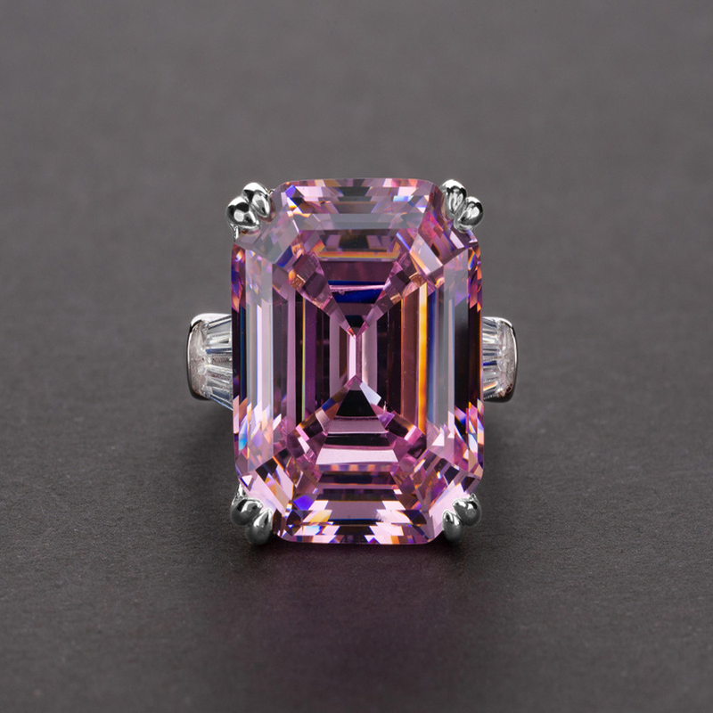 Heiße verkäufe Huitan Solitaire Große Rechteck CZ Frauen Hochzeit Engagement Ring Abend Party Elegante Weibliche Mode-Schmuck Geschenke_voghion.com