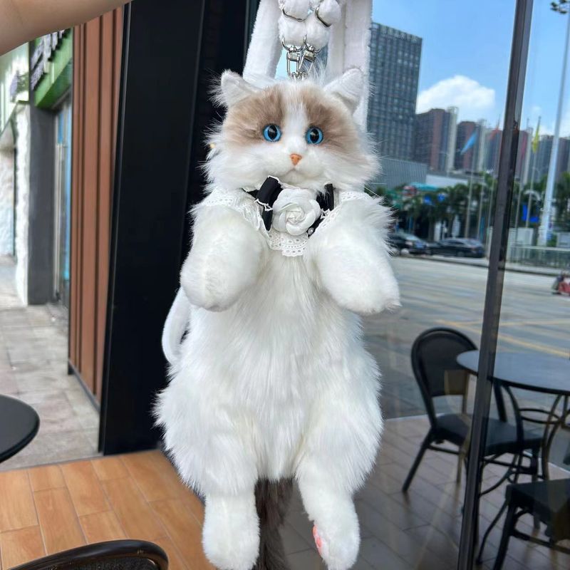 Simulation Katze Rucksack Kätzchen Plüsch Puppe Spielzeug Geburtstagsgeschenk Mädchen_voghion.com