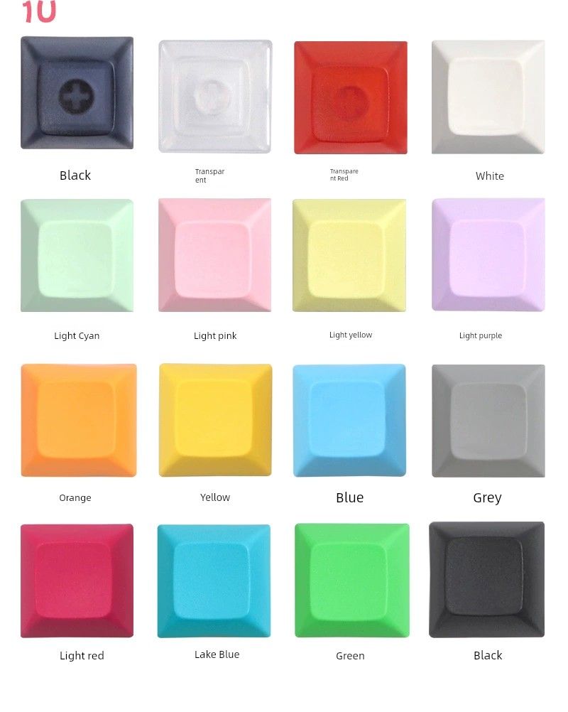 Keycaps Non-Engraved Short Ball Cap Color Nical Keyboard_voghion.com