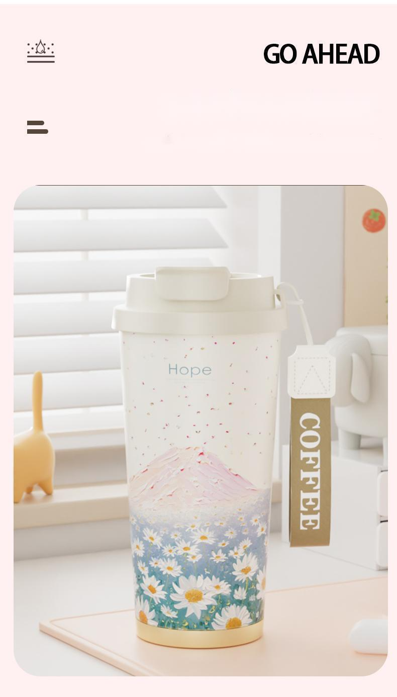 Portable Ceramic Heat Preservation And Ice Coffee Water Cup For Couples_voghion.com