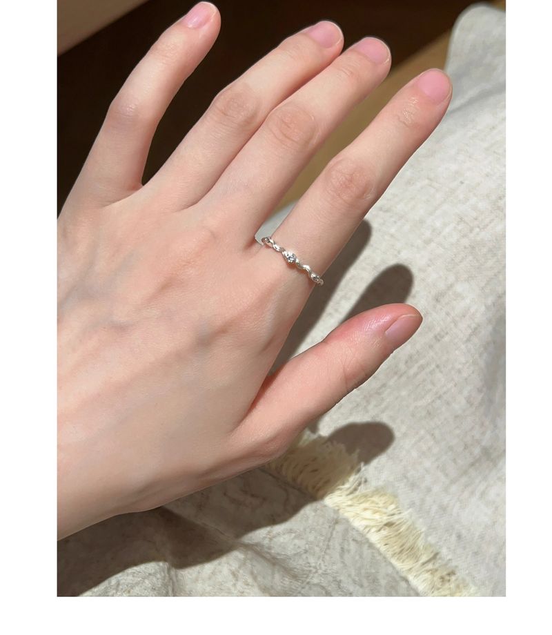 S925 Sterling Silver Lace Brushed Plain Ring Ring For Women Does Not Fade Niche High-end Sense Light Luxury Versatile Open Jewelry New_voghion.com