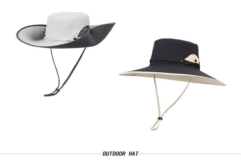 Detachable Top Mesh Fisherman Hat - UPF 50+ Sun Protection For Men & Women - Western Style With Foldable Brim_voghion.com