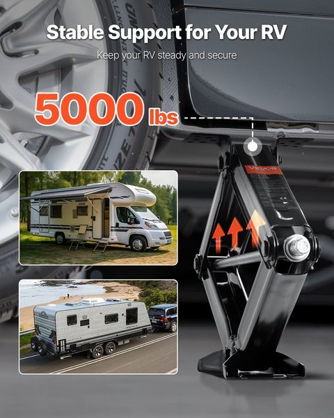 RV Scissor Jacks 5000 Lbs 23.4 In RV Stabilizer Leveling Scissor Jacks Set Of 2_voghion.com
