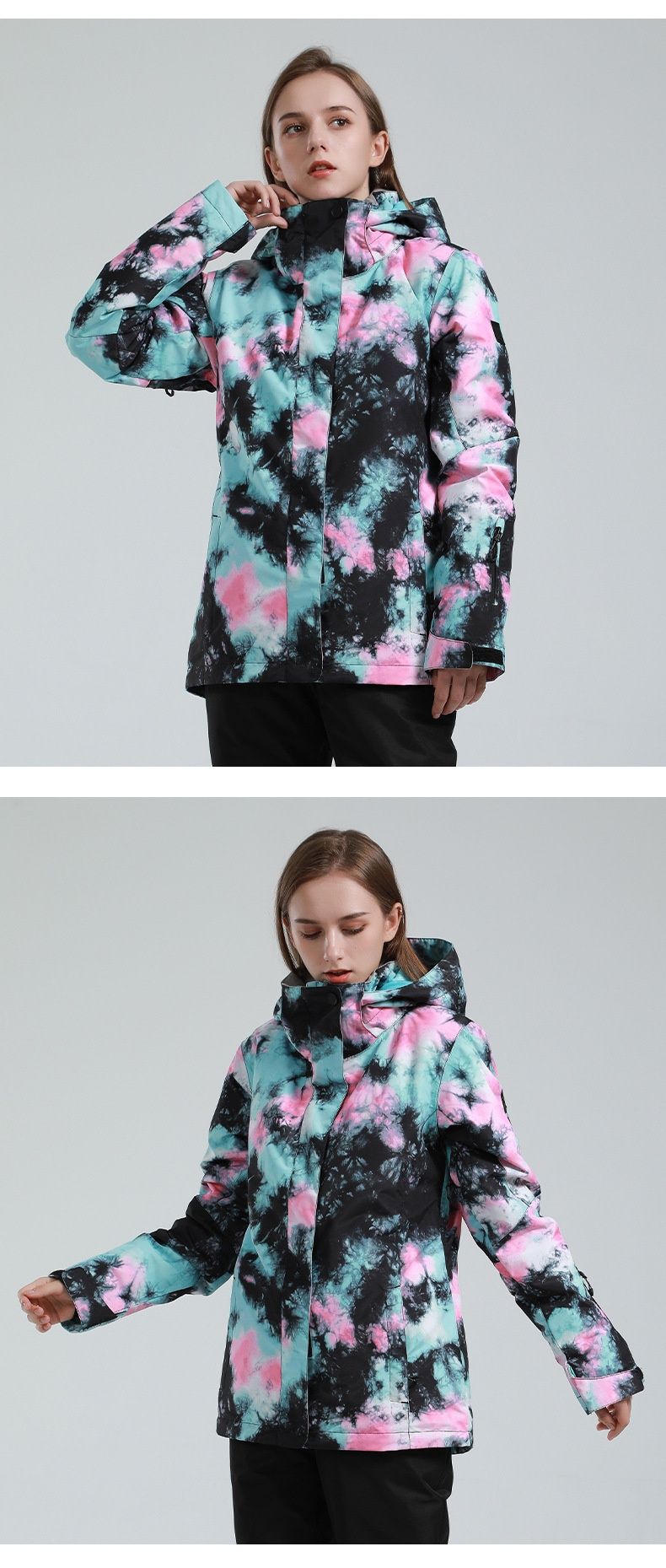 001 Nuovo sci invernale per donna, giacca da snowboard da neve calda e spessa, impermeabile e antivento, per il commercio estero_voghion.com