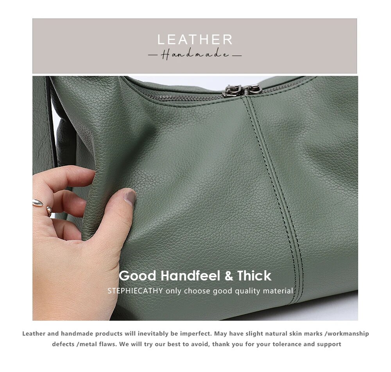 SC – sac à bandoulière en cuir de vache pour femmes, grand sac à bandoulière décontracté à Large sangle, sac à main quotidien 100% cuir véritable Hobo_voghion.com