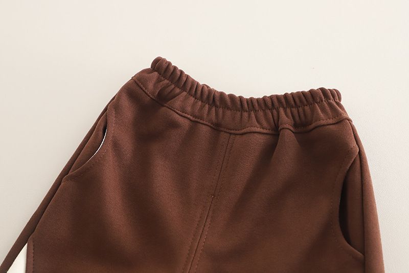 Felpa con cappuccio girocollo e set di 2 vestiti per bambini, primavera e autunno, alla moda, per bambini di un anno_voghion.com