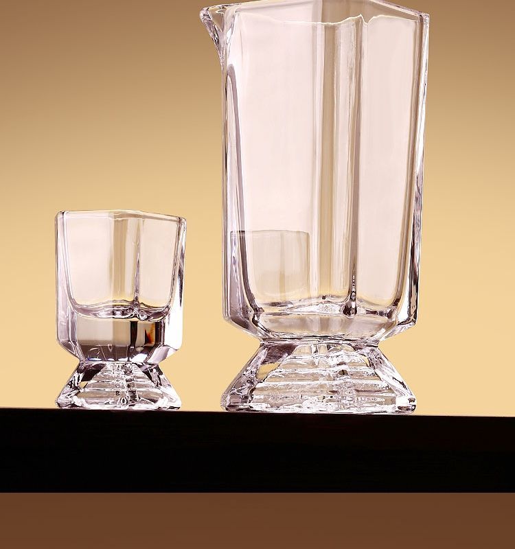White Pyramid Thickened Divider Set Household Large Capacity One-Cup Special Small Wine Cup_voghion.com