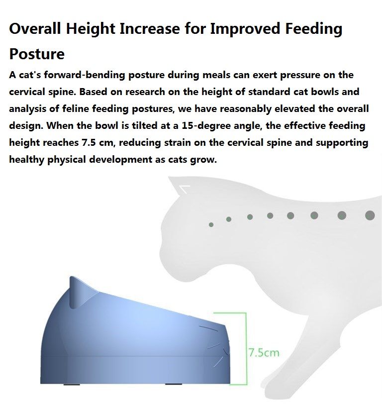 Cat Bowl Lovely Creative Inclined Kitten Puppy Food Feeding Bowls Stainless Steel Cats Drinking Feeder Pet Dogs Cats Feeders_voghion.com