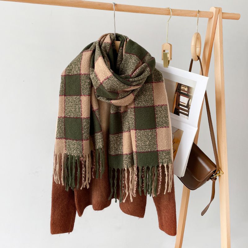 Sciarpe alla moda europee e americane, scialli con frange caldi, leggeri, di lusso e di alta qualità per donne autunnali e invernali, classici grandi quadrati in imitazione cashmere_voghion.com