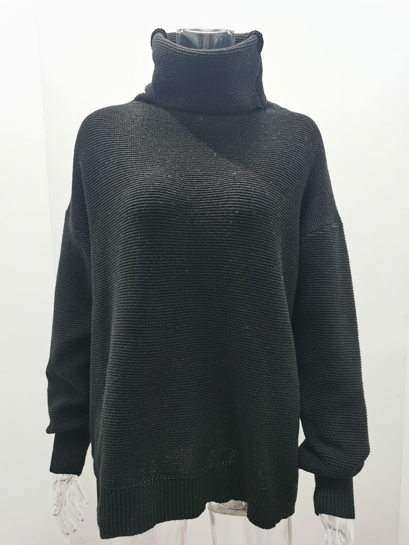 Women's Clothing Autumn and Winter New Thick e Long-sleeved Turtleneck Pullover Sweater_voghion.com
