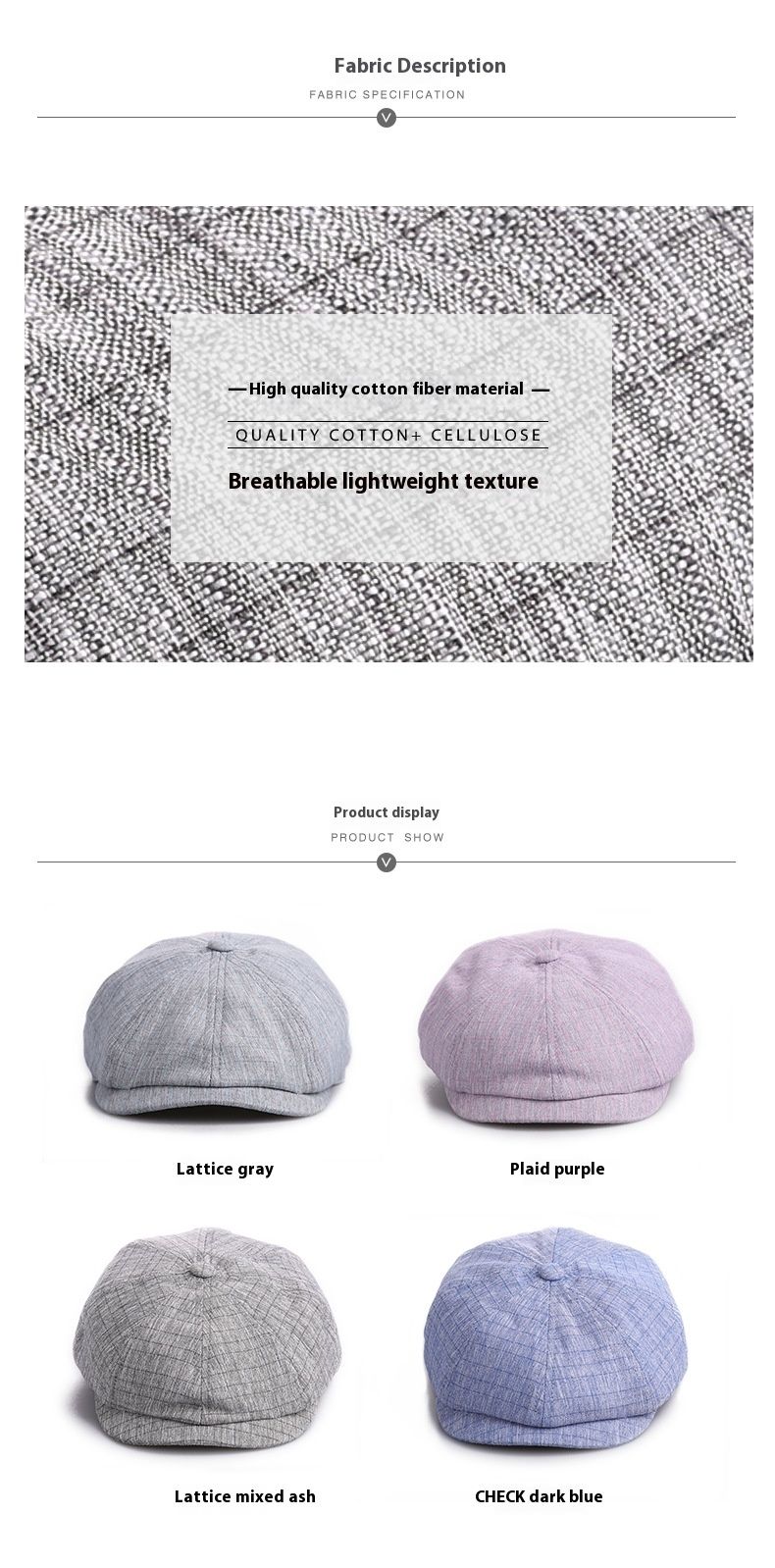 Net red plaid Japanese octagonal cap retro British style painter's hat ageing hundred with casual beret_voghion.com