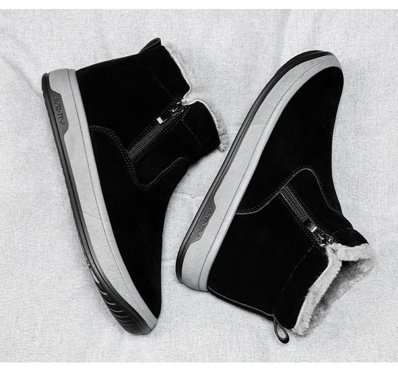 Men's Outdoor High-top Casual Men's Cotton Shoes Are Popular, Winter New Snow Boots Men's Shoes 2025 Fashion Men's Shoes_voghion.com