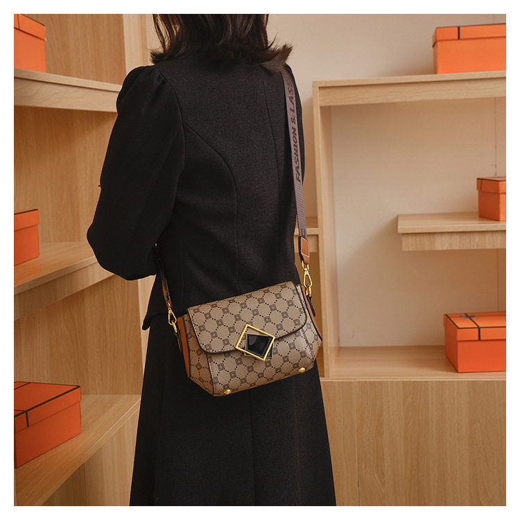 French niche esign women's 2024 new light luxury fashion printe small square versatile one shouler crossboy bag_voghion.com