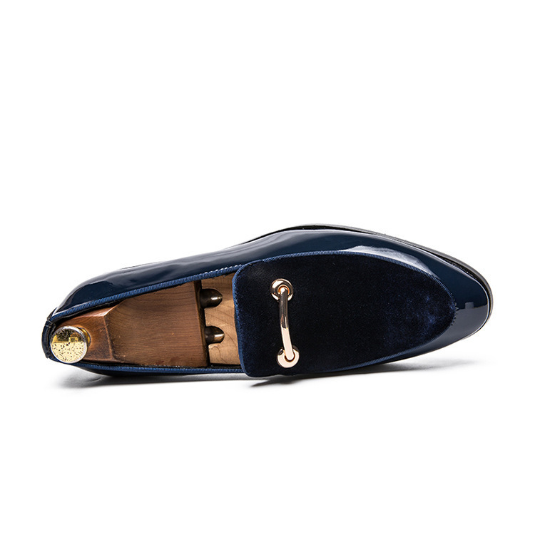 2020 Spring/Summer Fashion Trend British Casual Small Leather Business Dress Splice Metal Buckle Men's Shoes_voghion.com