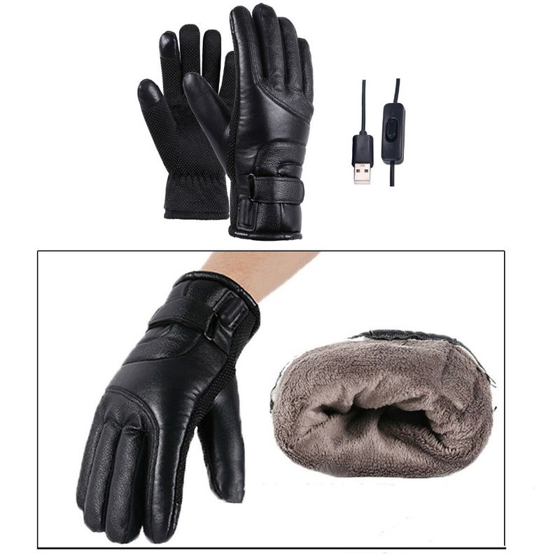 1 Paar über USB wiederaufladbare elektrische Heizhandschuhe, wasserdichter Touchscreen-Winter-Handwärmer, isolierte Handschuhe zur Linderung von Arthritis, sehr gut geeignet_voghion.com