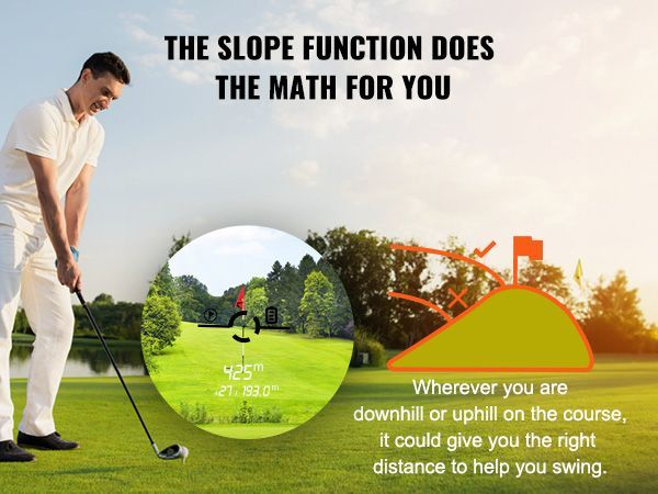 VEVOR Golf Rangefinder, 1300 Yards Laser Golfing Hunting Range Finder, 6X Magnification Distance Measuring, Golfing Accessory With External Magnet Mount, High-Precision Flag Lock, Slope, And Batteries_voghion.com
