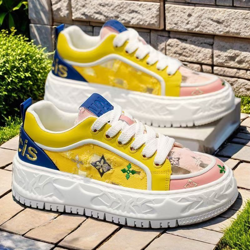 ShoeVault 2025 Men's Summer New Breathable Sports Casual Shoes Thick Sole Office Height Increasing Versatile Sneakers_voghion.com