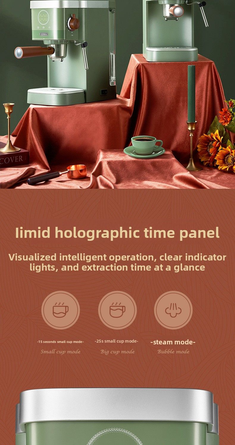 Konka Cross-Border Italian Semi-Automatic Extraction Espresso Home Small Handle Capsule Coffee Machine_voghion.com