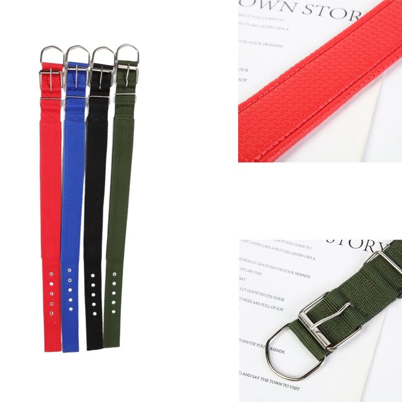 Soft Leather Lined Neck Protection Foam Traction Adjustable Metal Buckle Dog Collar_voghion.com