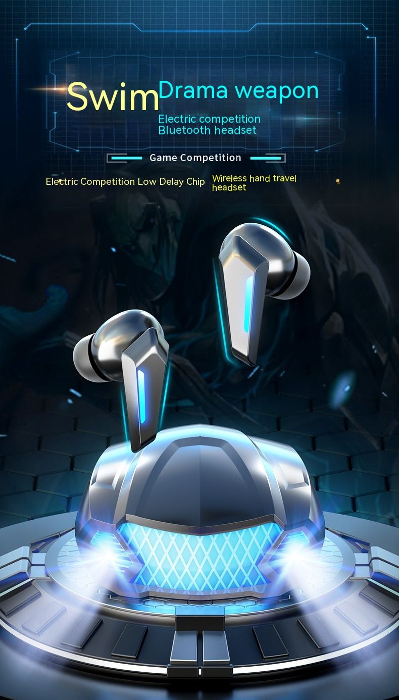 Nieuw cool sportwagenontwerp M5 TWS Draadloze Bluetooth 5.2 Dual Mode Esports Game-oortelefoons_voghion.com