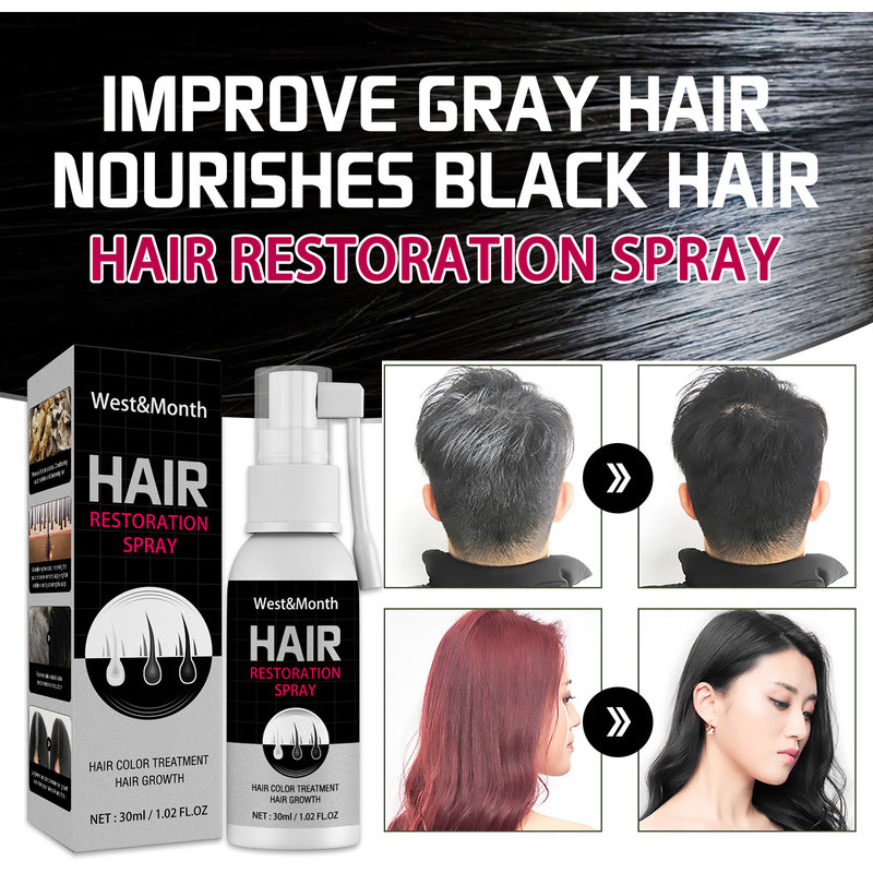 West&Month Spray Kräuterextrakt Nährende und reparierende Kopfhaut Weniger Verhindert Haarschwärzung Flüssigkeit_voghion.com