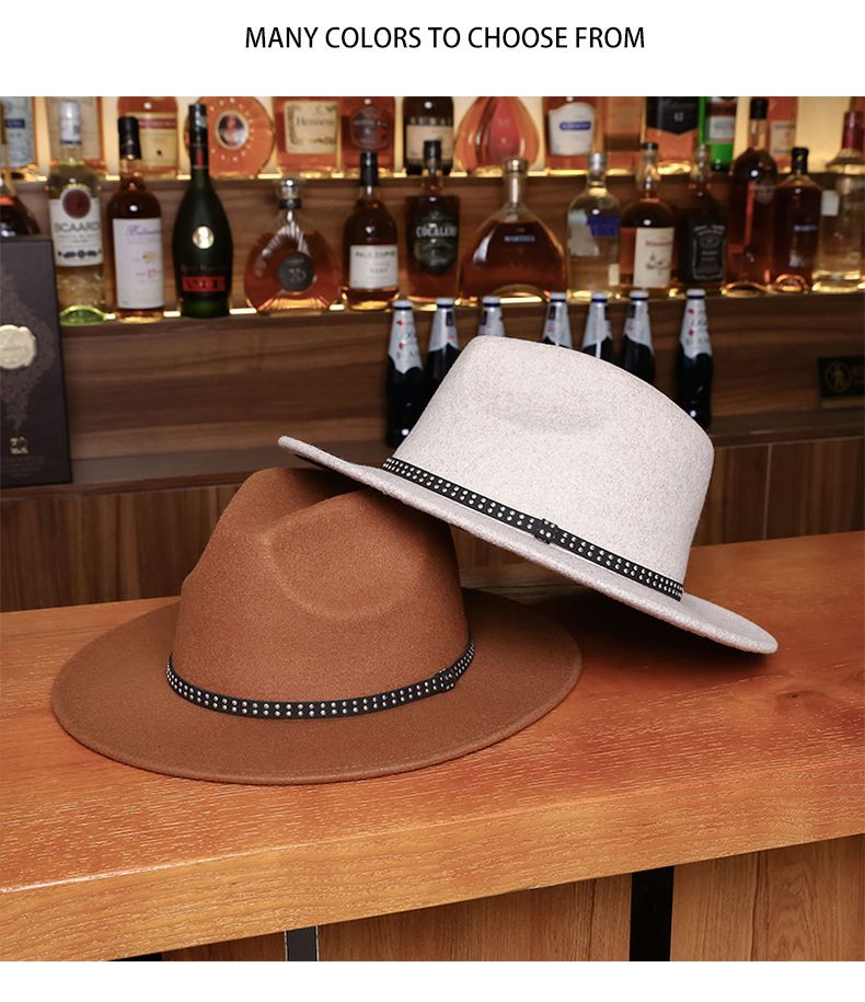 Hochwertige neue zweifarbige Wollmütze, modischer französischer Zylinder für Herren und Damen im britischen Retro-Stil, Jazzhut, exquisites Geschenk_voghion.com