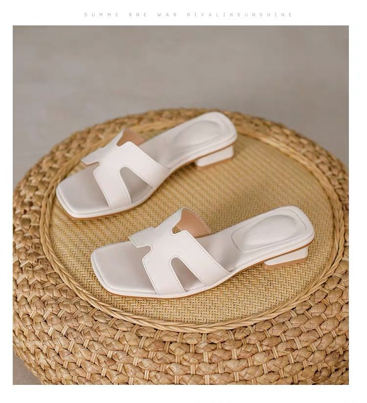 Zomers echt leer met een hoogwaardige en luxueuze uitstraling, ontspannen damesslippers voor binnen en buiten zijn super comfortabel_voghion.com