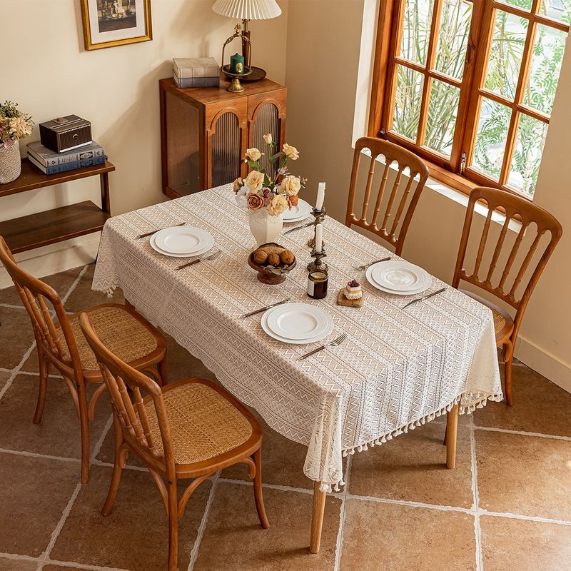 Ins Style Hollow Lace Tablecloth Pastoral Light Luxury Photo Background Cloth High Grade Tablecloth_voghion.com