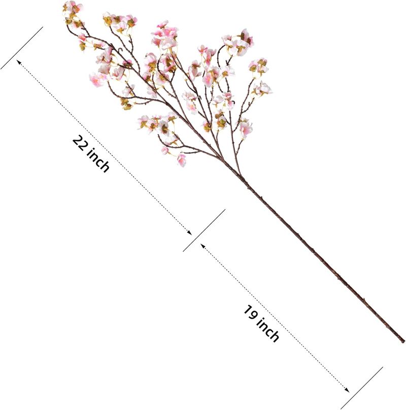 4 rami di fiori di ciliegio artificiali, bouquet di fiori di seta sfusi, tocco reale, per feste di matrimonio a casa_voghion.com
