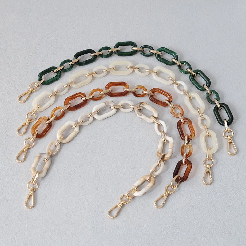 Shoulder Strap Accessories Mixed Gold Bag Resin Thick Acrylic Phone Chain_voghion.com