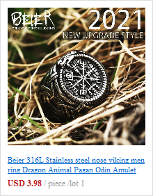Beier 316L Stainless Steel Couple style Vegvisir Compass Pendant necklace Symbal Of Norse Runic BP8-985_voghion.com