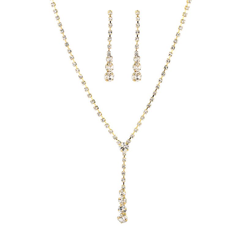 Factory Direct Fashion Wedding Wedding Photography Accessories Earrings Necklace Bracelet Set Combination Multiple Choices_voghion.com