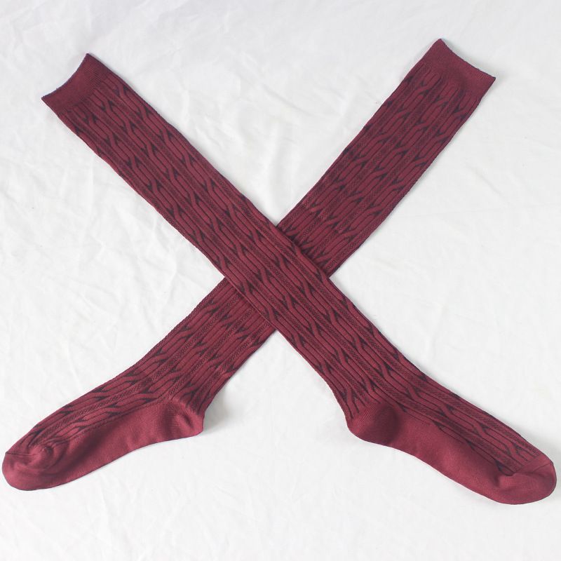 Calzini Calze autoreggenti Calzini sopra il ginocchio Calzini intrecciati a maglia Calzini lunghi da donna Calzini alti sopra il ginocchio_voghion.com