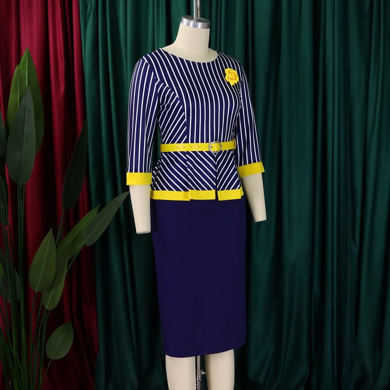 Grote maten vrouwen 2025 herfst/winter nieuwe mode temperament forensentas billen patchwork jurk_voghion.com
