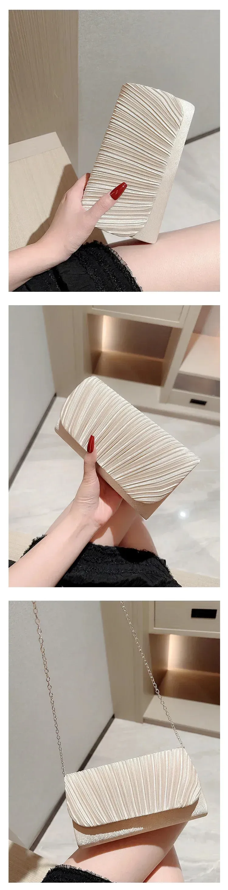 Borsa da sera da donna di alta qualità, pochette da sposa, borsa da festa, borsa a tracolla con catena, borsa da donna retrò 2025 250614l_voghion.com