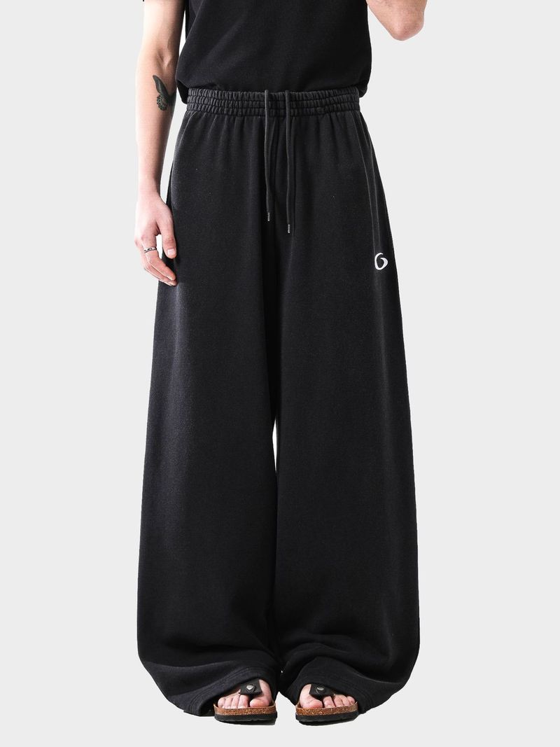 Basketbal-geïnspireerde joggingbroek – Unisex relaxte pasvorm, 50% katoen, trekkoord in de taille, geborduurd ringdetail, cargozakken, zwart, S-XXL_voghion.com