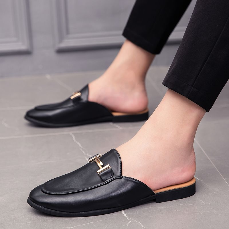 P7 YEINSHAARS Designer Slipon Casual Marke Hochwertige Echtes Leder Slipper Loafers Sommer Halbschuhe Für Männer_voghion.com