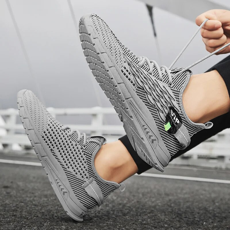 Man Breathable Tennis Fiess Sneakers Lightweight Running Walking Shoes Non-Slip_voghion.com