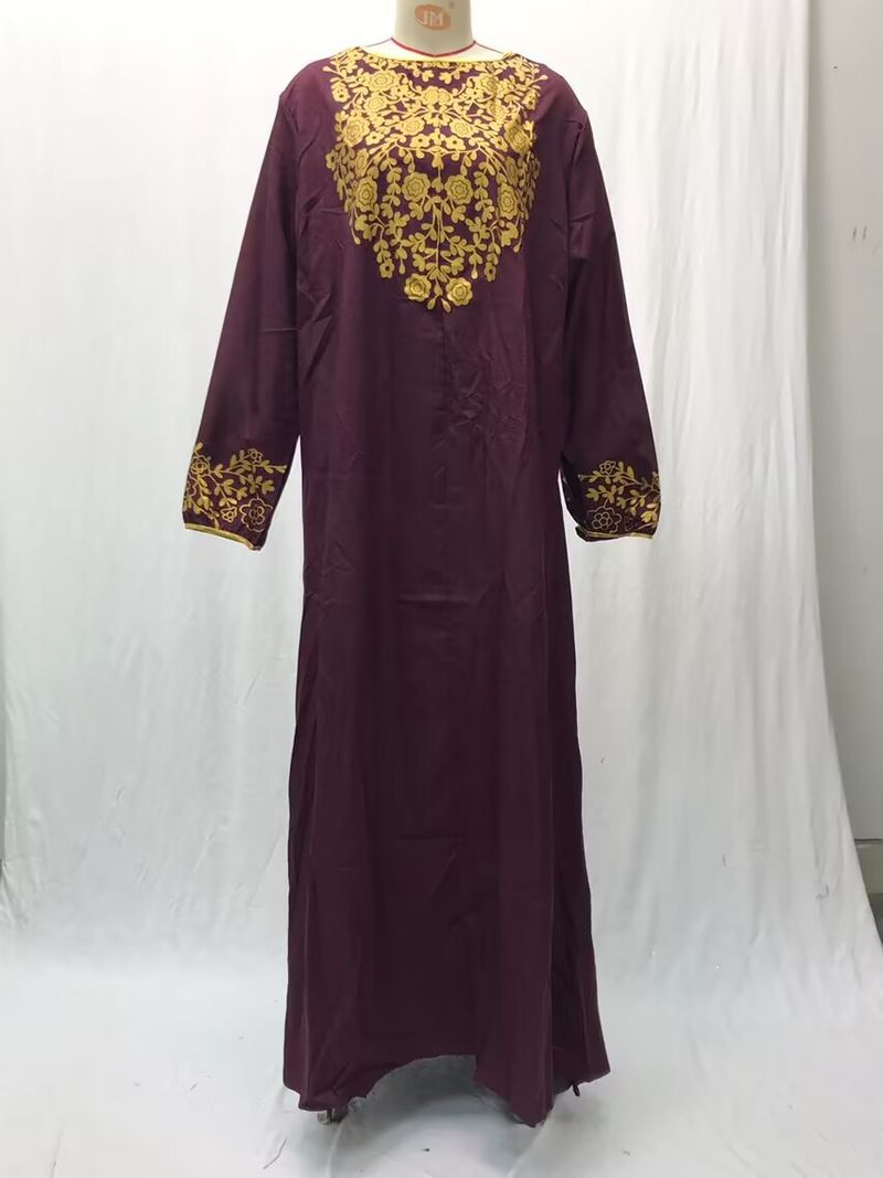 Muslim Abaya Islamic Clothing For Women Dubai Kaftan Robe Dress Turkish Abaya Printed Robes Long Dress Elbise Traditional Cloth_voghion.com
