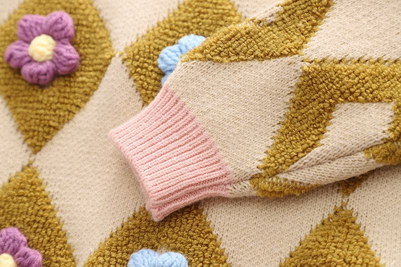 Baby Girls Sweater Dress Autumn And Winter Knit Two Dress Girls Long Sleeve Round Neck Sweater Dress_voghion.com