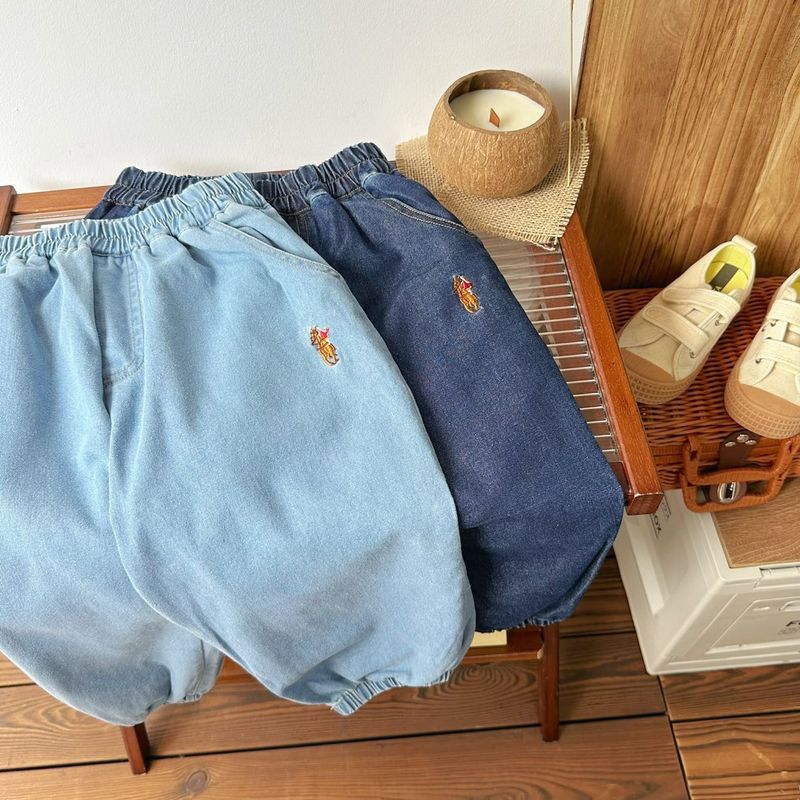 Otroška oblačila Otroške kavbojke Jesen in zima 2024 Novo v prodaji za fante in deklice, proste ohlapne kavbojke, otroške široke hlače_voghion.com