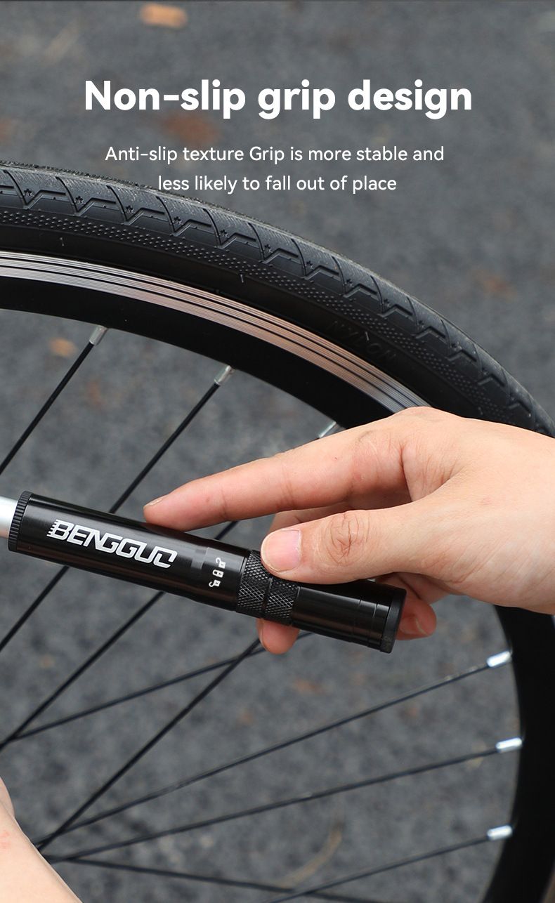 Buse de gonflage de vélo à dégagement rapide intégrée multifonctionnelle pour vélo de montagne vélo de route pompe à air en alliage d'aluminium_voghion.com