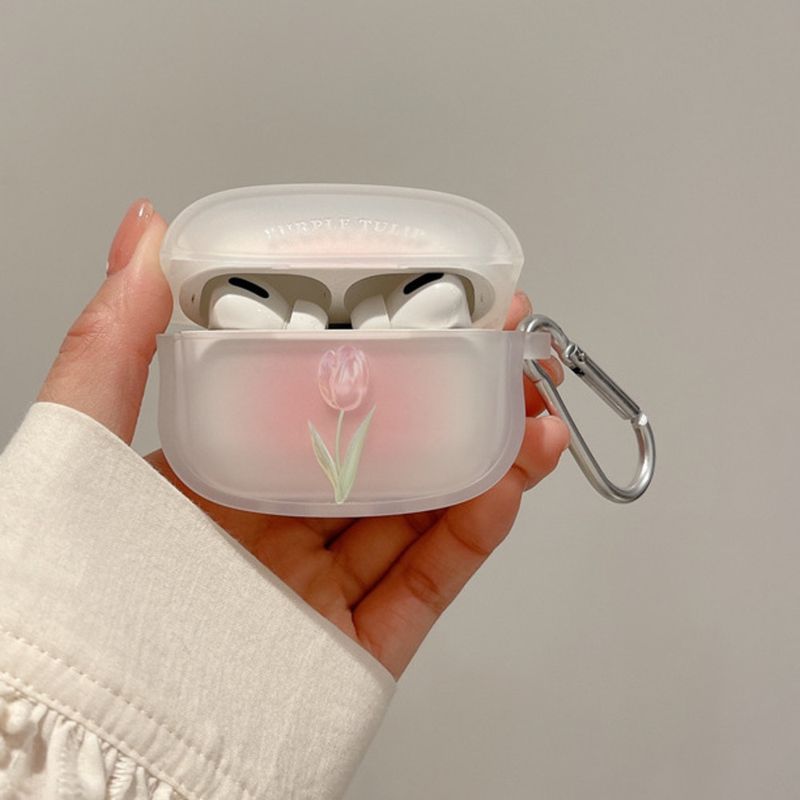 Ins stiilis tüdrukutele mõeldud roosa tulbiga sobivad 2/3/1 kolmanda põlvkonna Pro juhtmevabad õhupallid, Bluetooth-kaitseümbris Pro2 kõrvaklapid_voghion.com