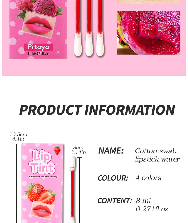 Lip Tint Swabs – 8HR Transfer-Proof Liquid Lipstick (4 Shades)_voghion.com
