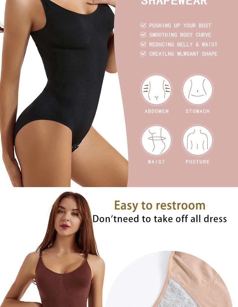 Seamless For Women, Tummy Control Pants, Open Crotch, Hip Lift, Shaping Camisole, Waist Trainer, One-Piece Bodysuit,_voghion.com