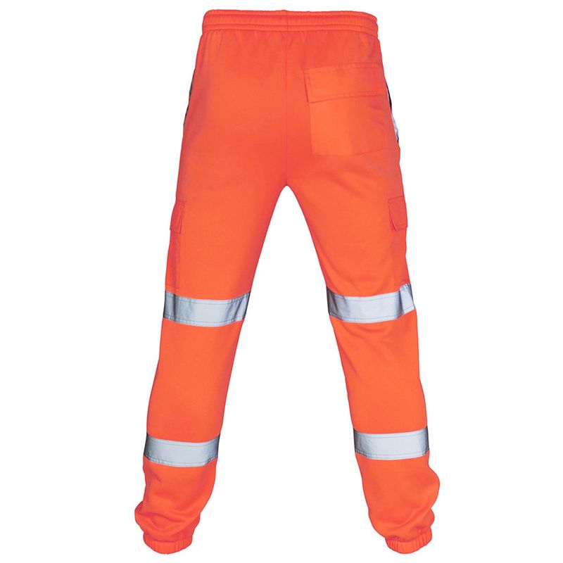 Pantalones informales de forro polar reflectante para hombre, uniforme sanitario a rayas, pantalones de seguridad para el trabajo de alta visibilidad_voghion.com