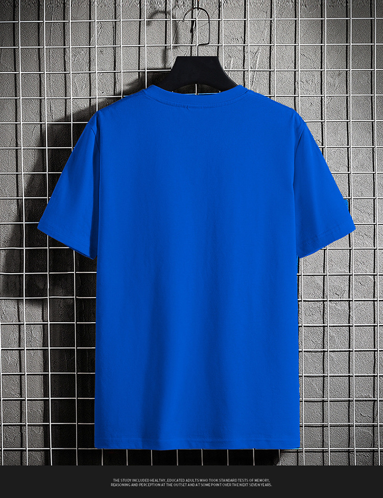 Men S Short Sleeve T Shirt Summer New Trendy Brand Half Men Bottom Loose Round Neck Hong Kong Style Top Clothes Cotton_voghion.com