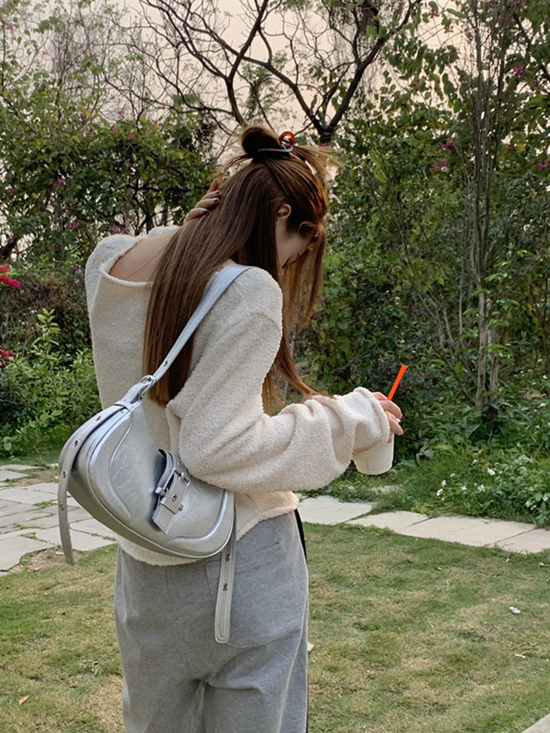 Lo stesso blogger coreano di Instagram per l'estate 2023 da donna nuova borsa sottobraccio per ragazza piccante, borsa a tracolla monospalla di nicchia_voghion.com