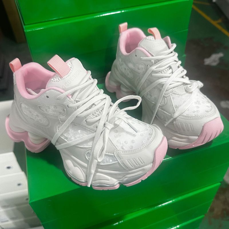 High-End Custom ~ Breathable Lin Yun Same Style Thick-Soled Dad Shoes For Women 2025 Summer Versatile Height-Increasing_voghion.com